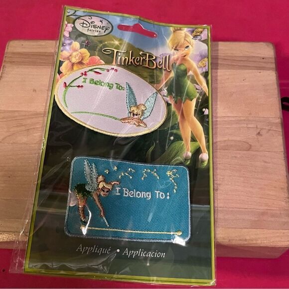 Disney Tinkerbell Aplique “I Belong to” Patches - Picture 1 of 4